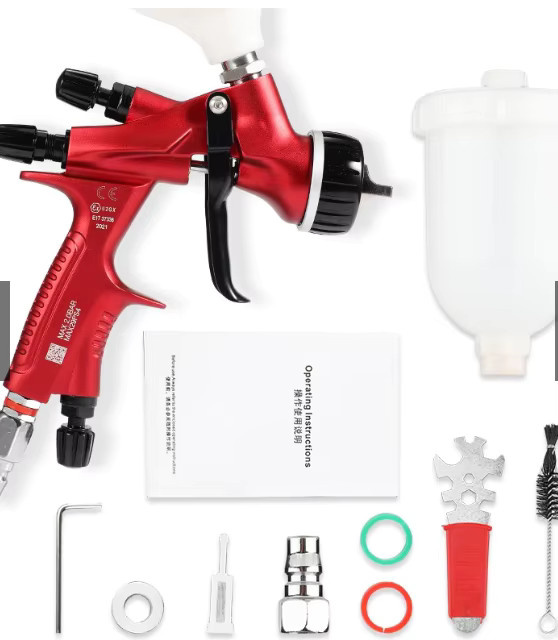 DEVIDISS Pro Lite Golden Düsen-Spritzpistole mit 1,3 mm Düse und 600 cc Behälter - Bild 4