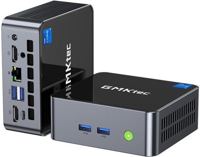 Mini-PC GMKtec M3 in Schwarz mit Intel i5-12450H, 16 GB RAM, 512 GB SSD und Windows 11 Pro - Bild 1