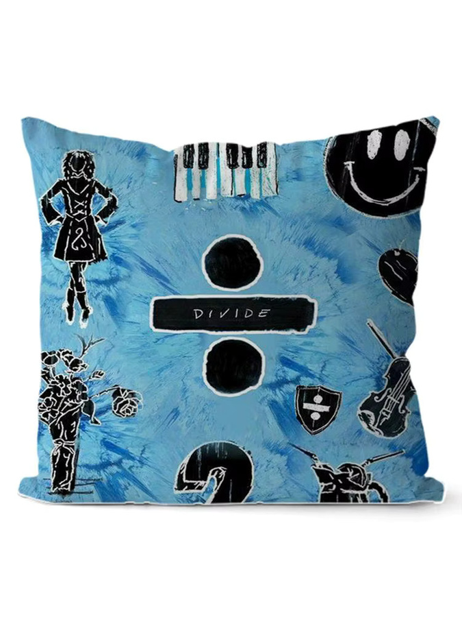 Ed Singer S-Sheeran Kissenbezug aus weichem Plüsch in Schwarz oder Blau, quadratisch, Breite: 30 cm, Höhe: 30 cm, Tiefe: 30 cm - Bild 5