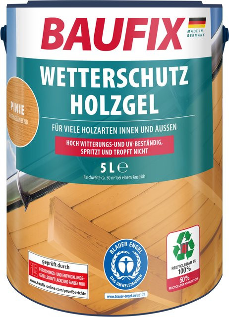 Baufix Wetterschutz-Holzgel Pinie 2er Set, 2 x 5 Liter - Bild 1
