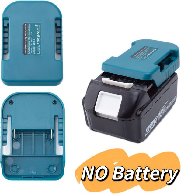 Makita Tragbarer Adapter für 18V Lithium-Akkus zur mobilen Stromversorgung und zum schnellen Aufladen von Mobiltelefonen - Bild 1