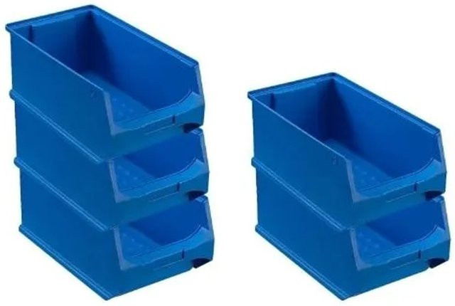 PROREGAL SparSet 5x Sichtlagerboxen Blau, B/T/H: 15 x 20 x 35 cm, 7,2 Liter Sichtlagerbehälter - Bild 1