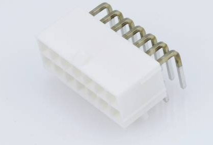 Molex Einbau-Buchsenleiste Standard 14-polig in Weiß - Bild 1