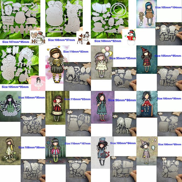 Metall Schablone Engel und Schneemann in Silber für DIY Scrapbooking und Weihnachtskarten - Bild 1