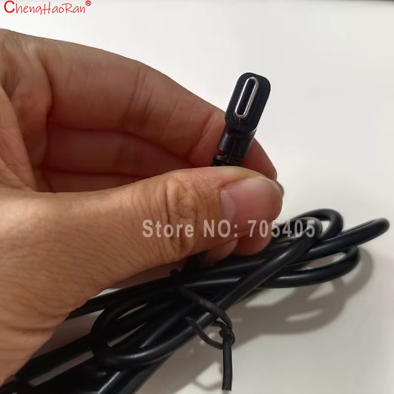 ChengHaoRan USB-C L-Typ Datenkabel 90-Grad-Stecker Schwarz - Bild 2
