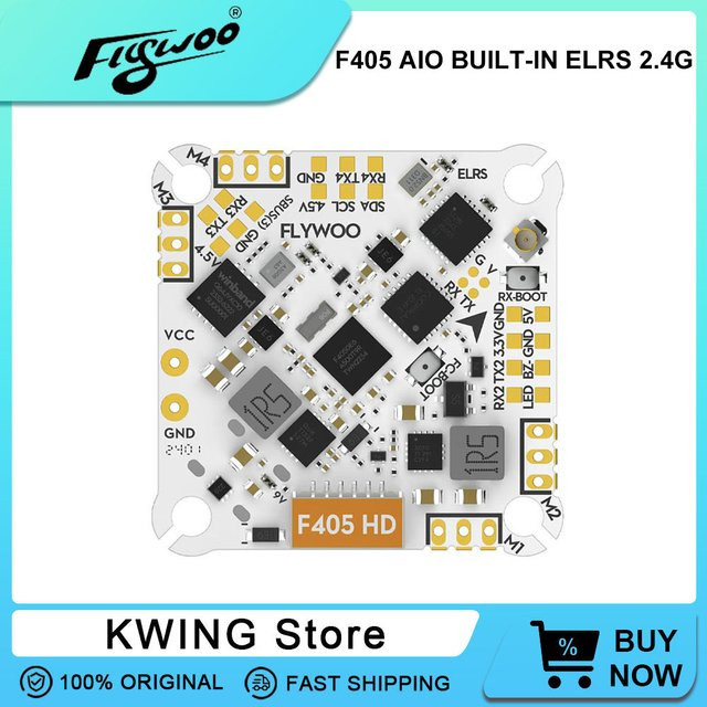 Flywoo GOKU F405 HD 1-2S 12A ELRS AIO V2 Plug&Play Flight Controller mit USB-C für Flylens 75/85 - Bild 1