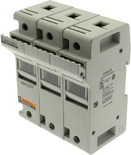 Eaton CH30J3 Sicherungshalter 3phasig 3polig 30A 600V grau 2er-Set - Bild 1