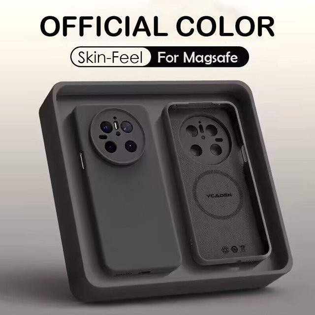 MagSafe kompatible Flüssigsilikon Hülle für HONOR 500 300 200 100 90 70 X9C Magic 6 7 8 Lite Pro in Grau - Bild 1