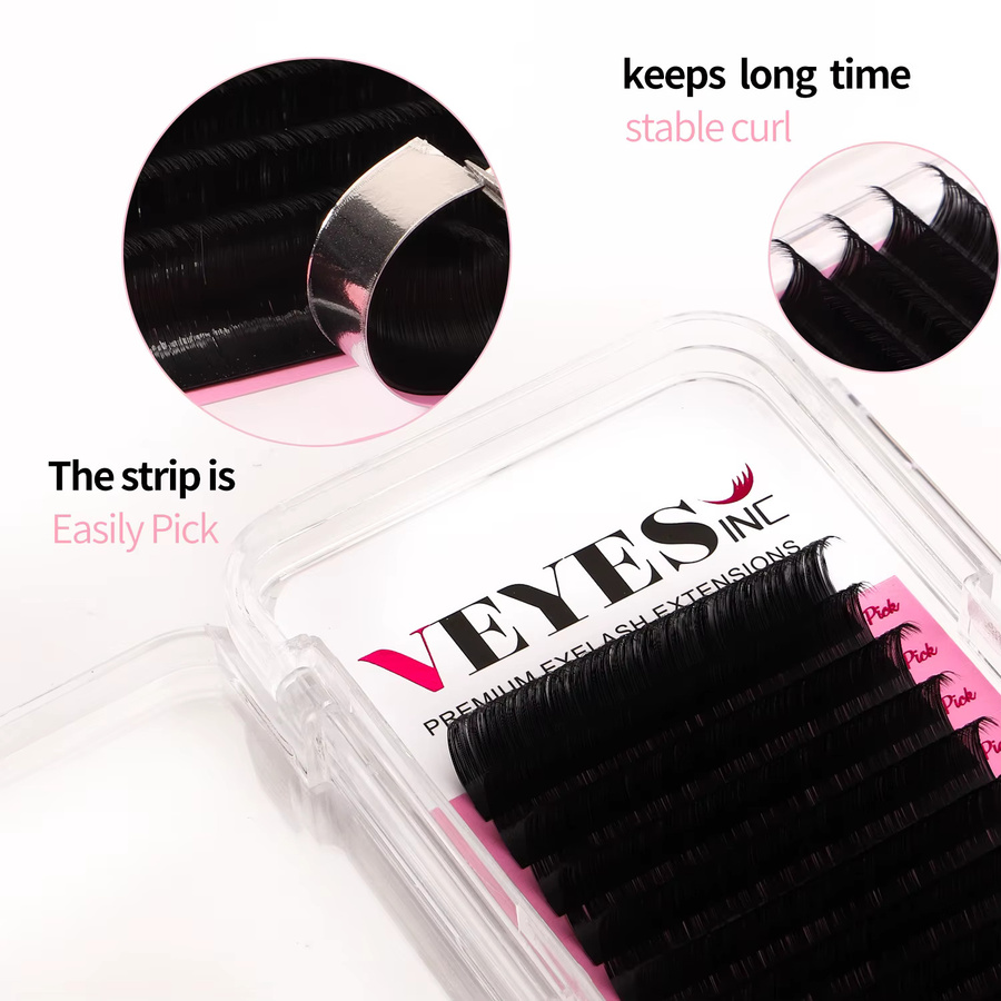 Veyes Inc Wimpernverlängerung, matt, 8–20 mm, Black - Bild 4