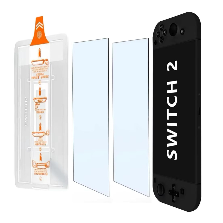 3-teiliges Nintendo Switch Displayschutzfolien-Set aus gehärtetem Glas, 7,9 Zoll, transparent, 9H Härtegrad, kratzfest und blasenfrei - Bild 5
