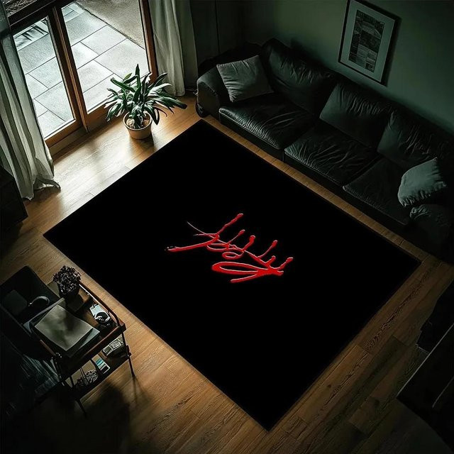 Playboi Carti I Am Music Fußmatte, Schwarz, B/T: 80 x 120 cm, rutschfest und waschbar - Bild 1