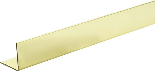 Arcansas Winkelprofil gleichschenklig Messing Gold B/T: 15 x 15 mm, Länge: 1000 mm - Bild 1