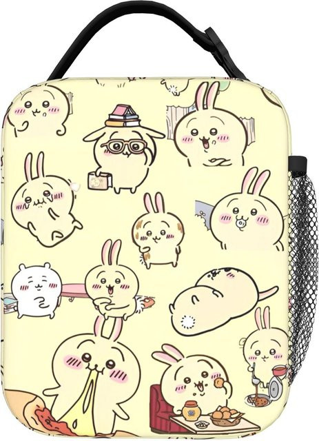 Bandai Chiikawa Isolierte Lunchtasche als Kühltasche in Mehrfarbig, Wiederverwendbare Bento Tasche mit Großer Kapazität - Bild 1