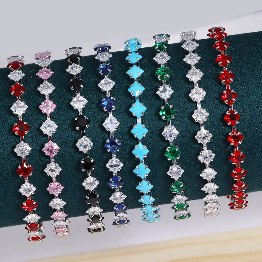 YUYAN Tennis Armband, Zirkonia, Silber, Damen - Bild 3