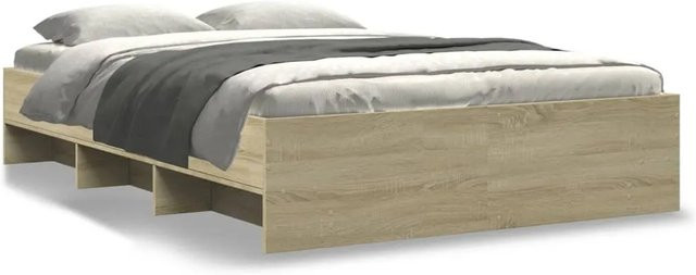 vidaXL Bettgestell aus Holzwerkstoff in Sonoma-Eiche Braun, B/T/H: 120 x 190 x 35 cm - Bild 1