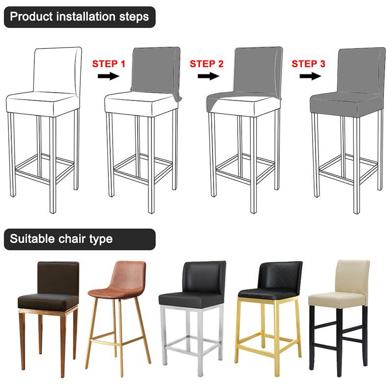 Leorate Samt Stuhlhussen mit Stretch-Funktion für Esszimmerstühle, waschbar, 1 Stück - Bild 2