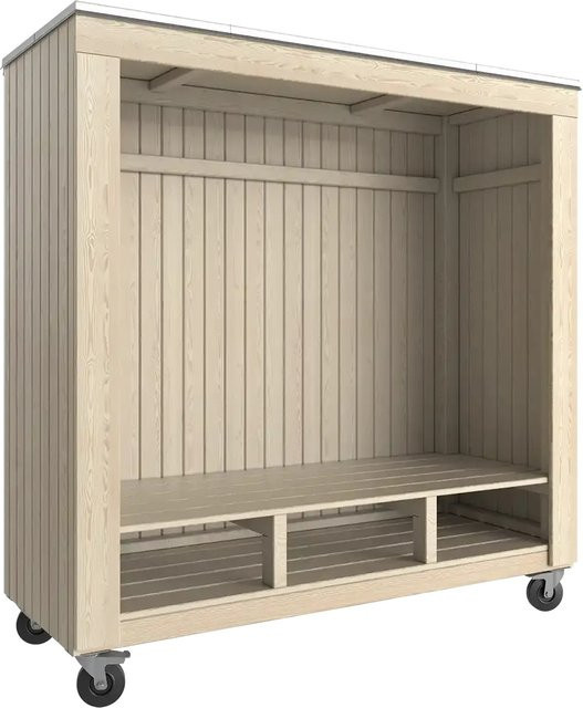 Plus A/S SIESTA Sommerly Gartenhaus auf Rädern aus Holz mit Dachpappe, B/T/H: 179 x 68 x 183 cm - Bild 1