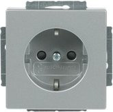 Busch-Jaeger Steckdosen-Einsatz alusi Schuko 2P+E 16A 250V Silber IP20 Unterputz - Bild 1