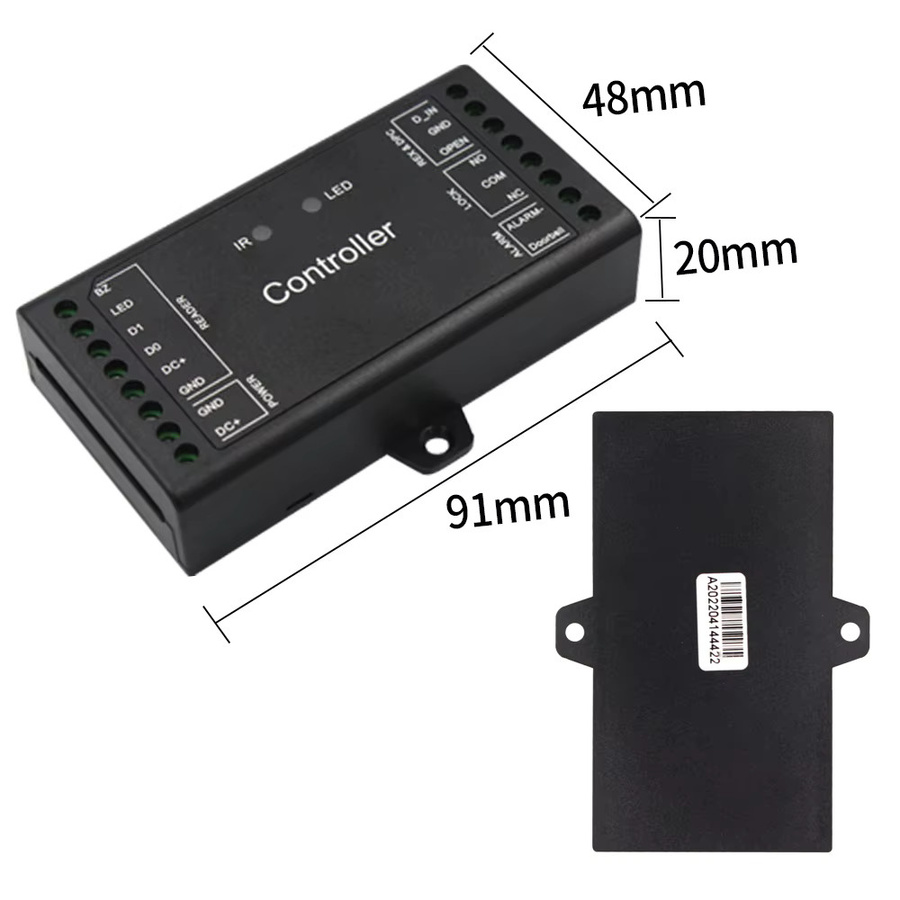 Sboard Mini Einzeltür Zugangskontrollpanel mit 5G WLAN, Tuya App Fernbedienung, 12V, Wiegand 26-44 Bit, 1000 Benutzer, Schwarz - Bild 4