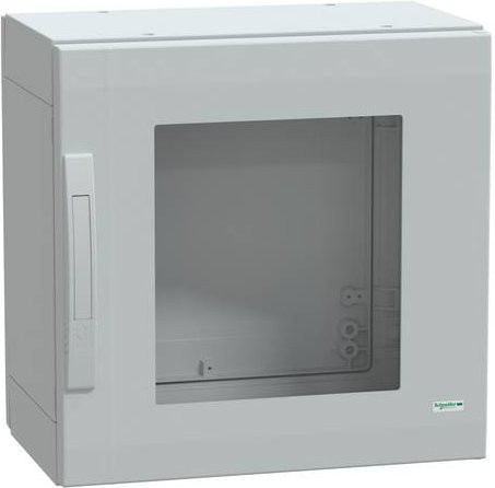 Schneider Electric Polyestergehäuse PLA bodenboden mit transparenter Tür, grau, IP65, B/T/H: 50 x 50 x 32 cm - Bild 1