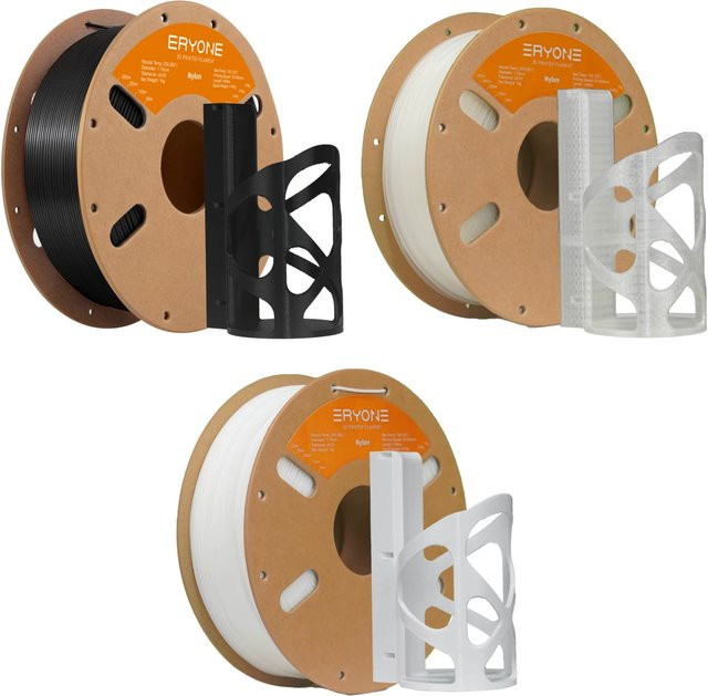Eryone Nylon-PA6-Filament für FDM 3D-Drucke, 3 kg, Transparent und Schwarz - Bild 1