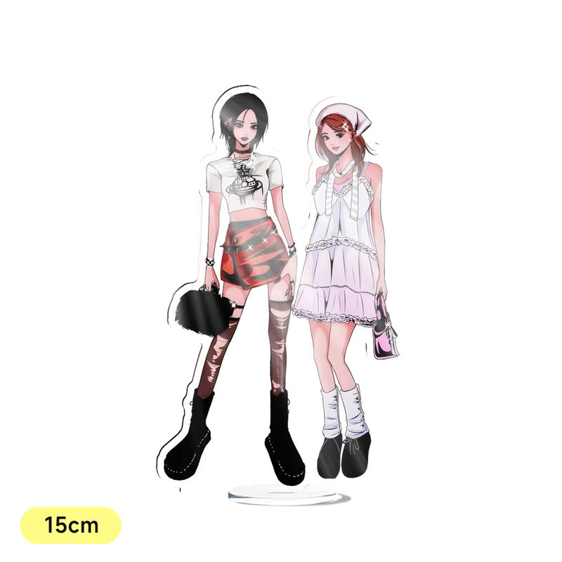 Anime NANA Acryl-Standfigur Oosaki Nana und Komatsu Nana Modellplatte für Schreibtisch-Deko, mehrfarbig, Höhe: 15 cm - Bild 3