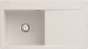 Villeroy & Boch Spüle Subway Style 50 Flat bündig Einbau links in Beige mit CeramicPlus Beschichtung - Bild 1