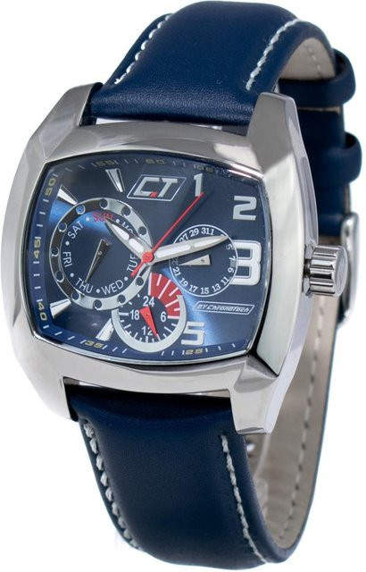 CHRONOTECH Armbanduhr, Quarz, Edelstahl, Blau, Herren, 40 mm - Bild 1
