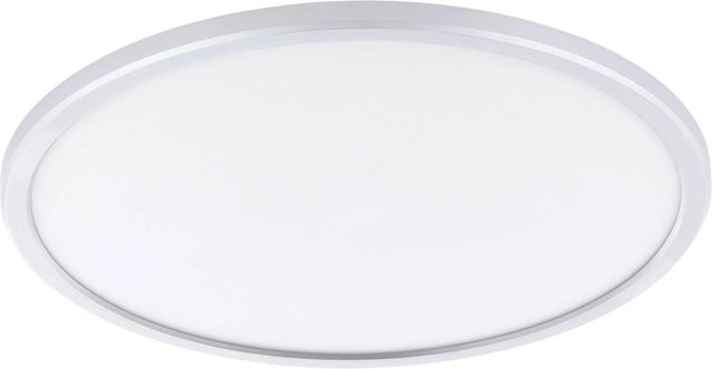 Eglo LED-CCT-Deckenleuchte CAMPASPERO in Silber und Weiß, rund, Durchmesser: 42 cm, dimmbar mit Fernbedienung, 2500 Lumen - Bild 1