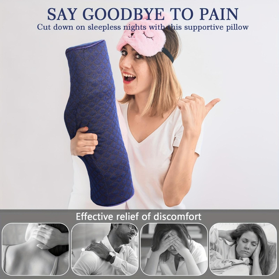 Orthopädisches Nackenkissen aus Memory Foam mit abnehmbarem Bezug, B/T/H: 45 x 15 x 10 cm - Bild 3