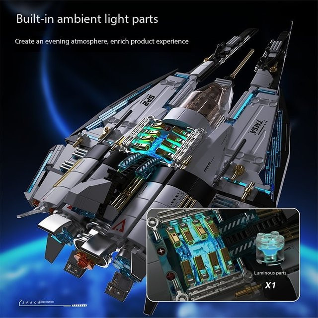 Galaxy Comet Weltraumforschung Serie: Lunar Explorer und Lunar Rover Star Cruiser Spielzeugset mit flexiblen Teilen - Bild 1