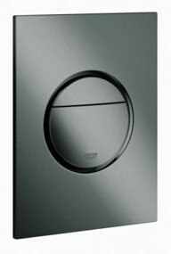 Grohe Abdeckplatte Nova Cosmopolitan S für senkrechte Montage in Hard Graphite mit Dual Flush Funktion - Bild 1