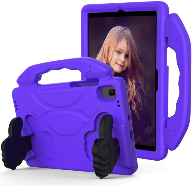 Kinder EVA Ständerhülle für Samsung Galaxy Tab A9 Plus, A8 10.5, S6 Lite, S7, S8, S9 FE, A7 Lite 8.7 in Violett - Bild 1