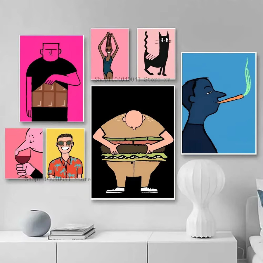 Jean Jullien Kunstposter im Portraitformat aus Papier, Mehrfarbig - Bild 2