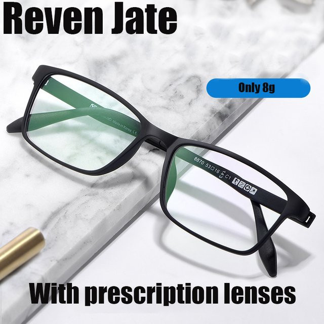 Reven Jate 8870 Korrektionsbrille, Vollrand, rechteckig, Kunststoff, schwarz - Bild 1