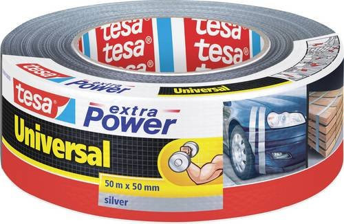 tesa extra Power Universal Gewebeklebeband, Silber, Breite: 50 mm, Länge: 50 m - Bild 1