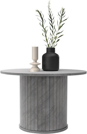 Runder Couchtisch in Beton-Optik von ML-Design, Grau, Durchmesser: 60 cm, Höhe: 40 cm - Bild 1