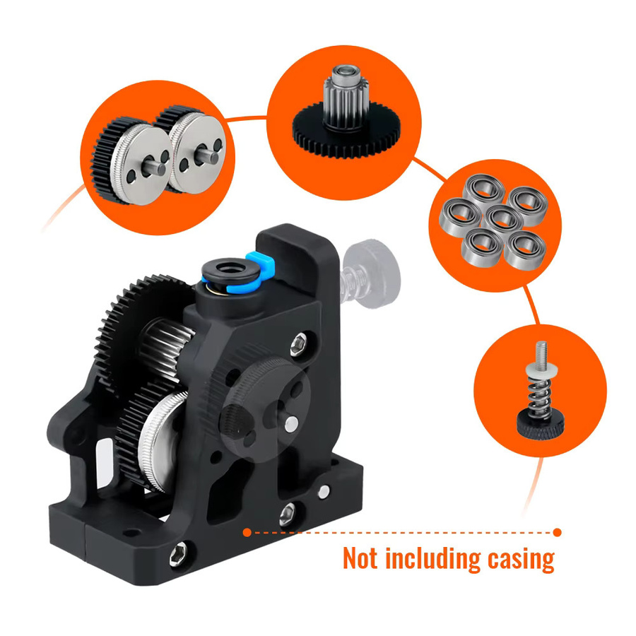 Trianglelab HGX-LITE Extruder-Getriebesatz aus gehärtetem Stahl in Silber für 1,75-mm-FDM-3D-Drucker ohne Gehäuse - Bild 3