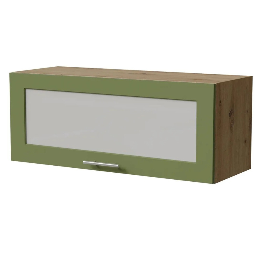 Feldmann-Wohnen Klapphängeschrank Brerra W4BS/90 WKF Eiche Artisan in Farngrün Matt, B/H/T: 90 x 36 x 32,5 cm - Bild 2