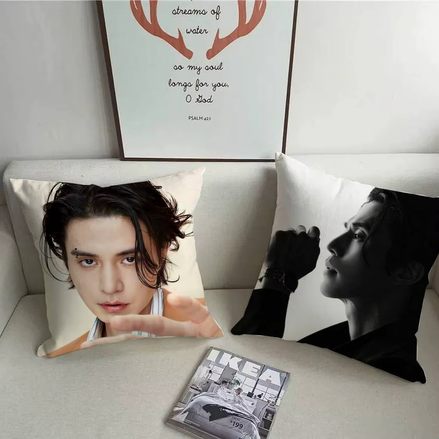 Kpop Lee Dong Wook Kissenbezug mit Grafikdesign, Farbe: Weiß, B/T: 40 x 40 cm - Bild 4