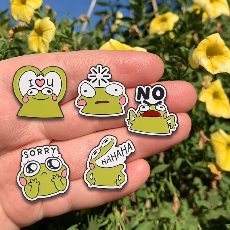 Miss Zoe Broschen, Frosch-Emaille-Pins, Kinder - Bild 3