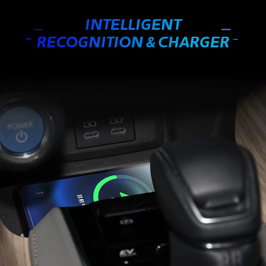 MOCENDO Wireless Auto-Ladegerät für Toyota Harrier 2020–2025, 15 W Schnellladegerät und Telefonhalter, Schwarz - Bild 2