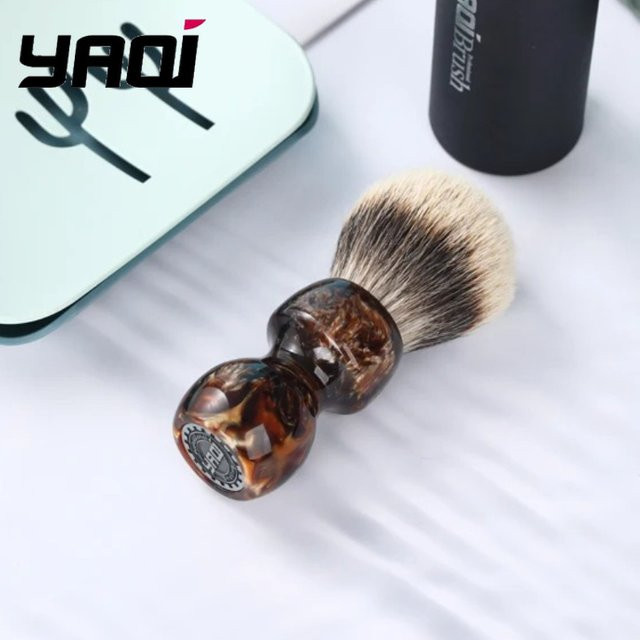YAQI Caramel Two Band Badger Hair Rasierpinsel für Herren - Bild 1