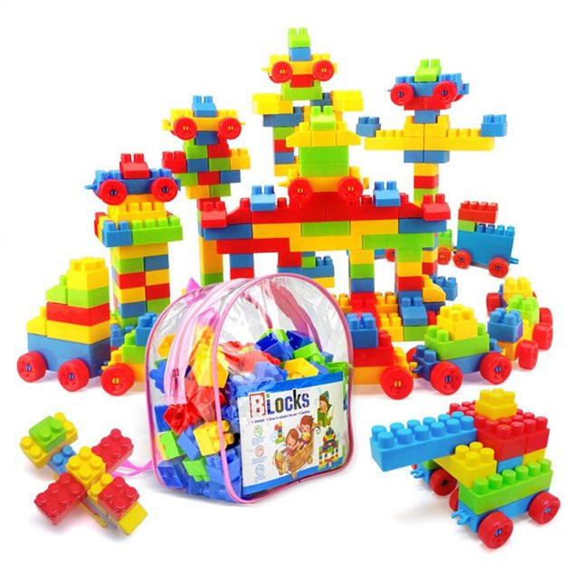BC Pet Supplies Große Baustein-Spielzeugteile, Lernspielzeuge, 130-teiliges Set, ab 6 Jahren - Bild 1