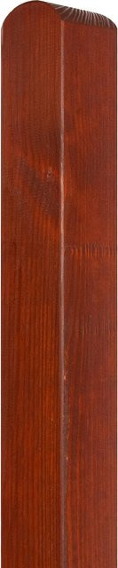 Andrewex Zaunpfosten quadratisch aus Kiefernholz in Teak, B/T/H: 9 x 9 x 125 cm - Bild 1