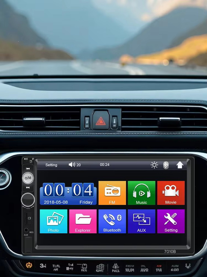 HIPPCRON 7 Zoll Autoradio 2DIN MP5 Player mit HD Touchscreen, Bluetooth und Mirror Link in Schwarz - Bild 7