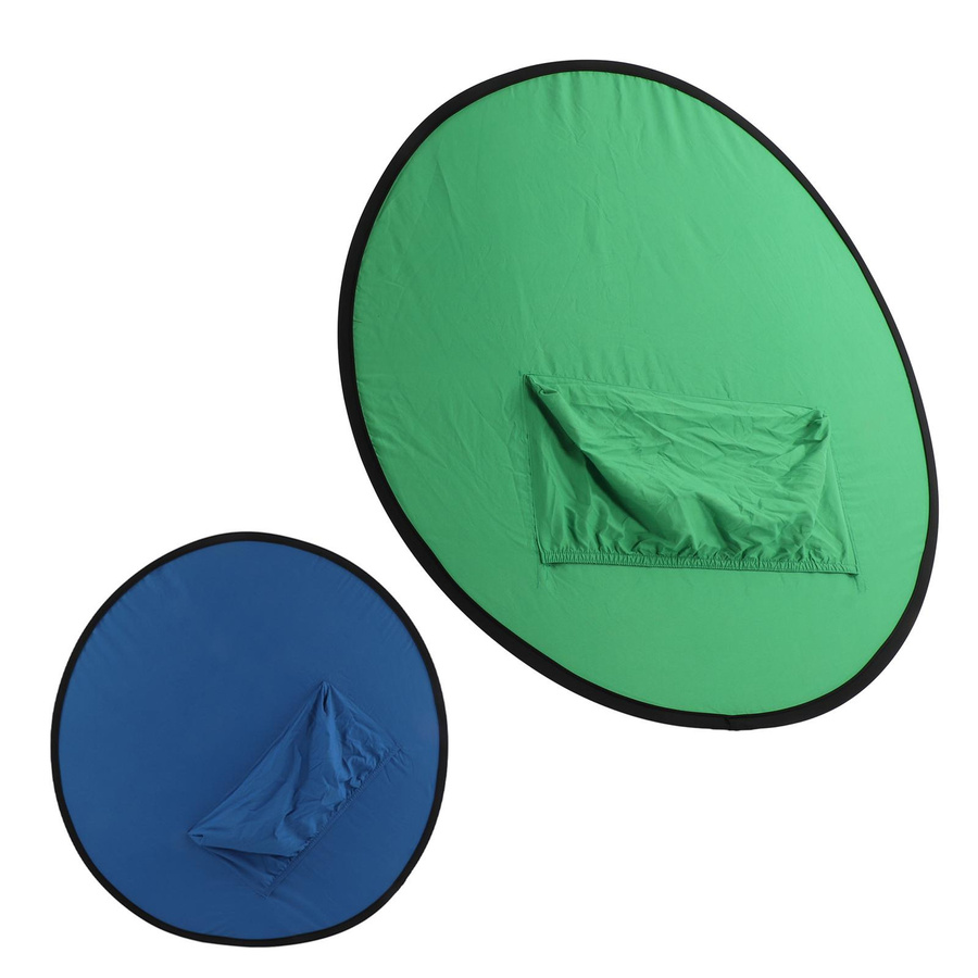 2 in 1 Chromakey Hintergrundleinwand shoemst faltbar und tragbar in Blau und Grün für Fotografie und Live-Streaming - Bild 2