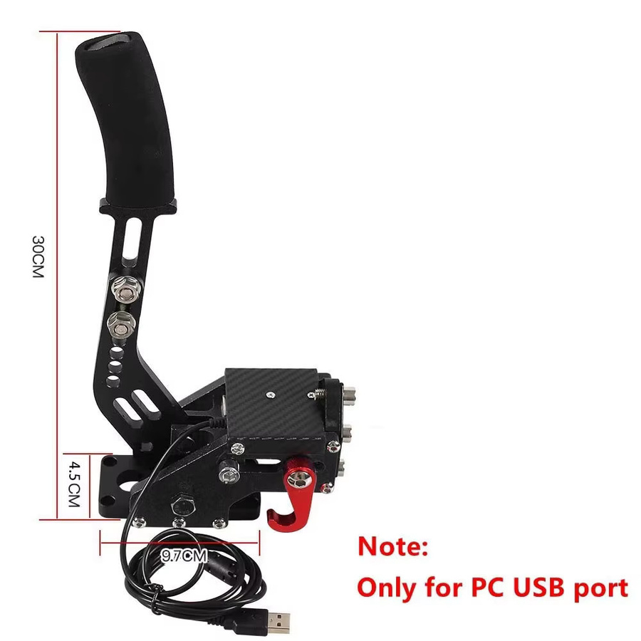 USB Handbremse HB-1009 für PC Racing Simulationen in Rot Schwarz Blau kompatibel mit G25 G27 G29 T300 T500 - Bild 2