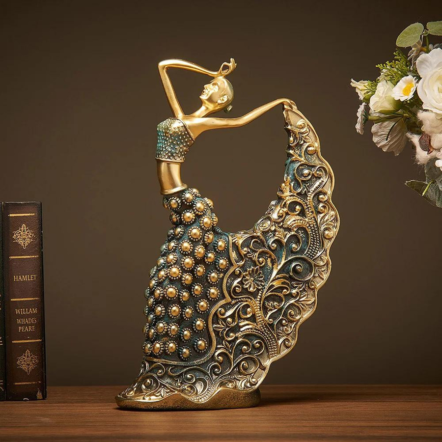 Retro Figur Skulptur aus Harz von Yiran Furniture als moderne Tischdekoration für Wohnzimmer und Büro - Bild 2