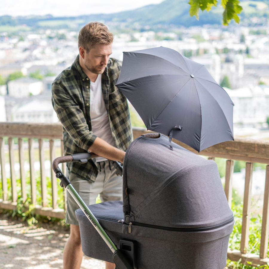 Zamboo Universal Sonnenschirm für Kinderwagen und Buggy in Schwarz aus Polyester - Bild 6